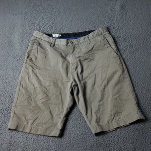 Volcom Chino Shorts Mens Size 34 x11 Beige Cotton Skater Casual